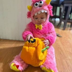 Pink Monster costume 12-18M